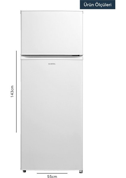 Kumtel Çift Kapılı Buzdolabı 204L HTMF-210