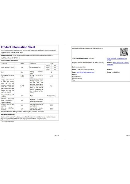 Haier Xf 4C7S0W-17 10 Programlı Wi-Fi Bağlantılı Bulaşık Makinesi