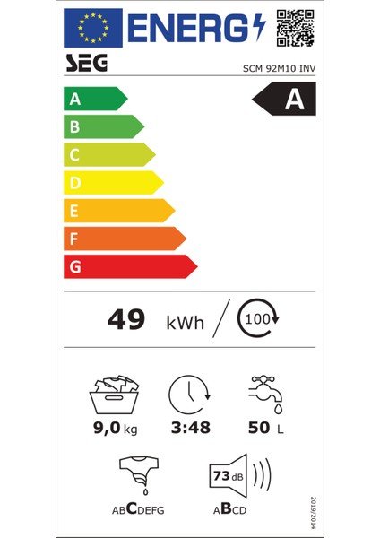 SEG Scm 92M10 Inv Çamaşır Makinesi